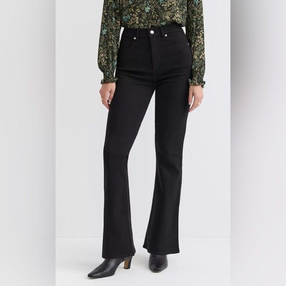 Curvy High Rise Slim Flare Jeans